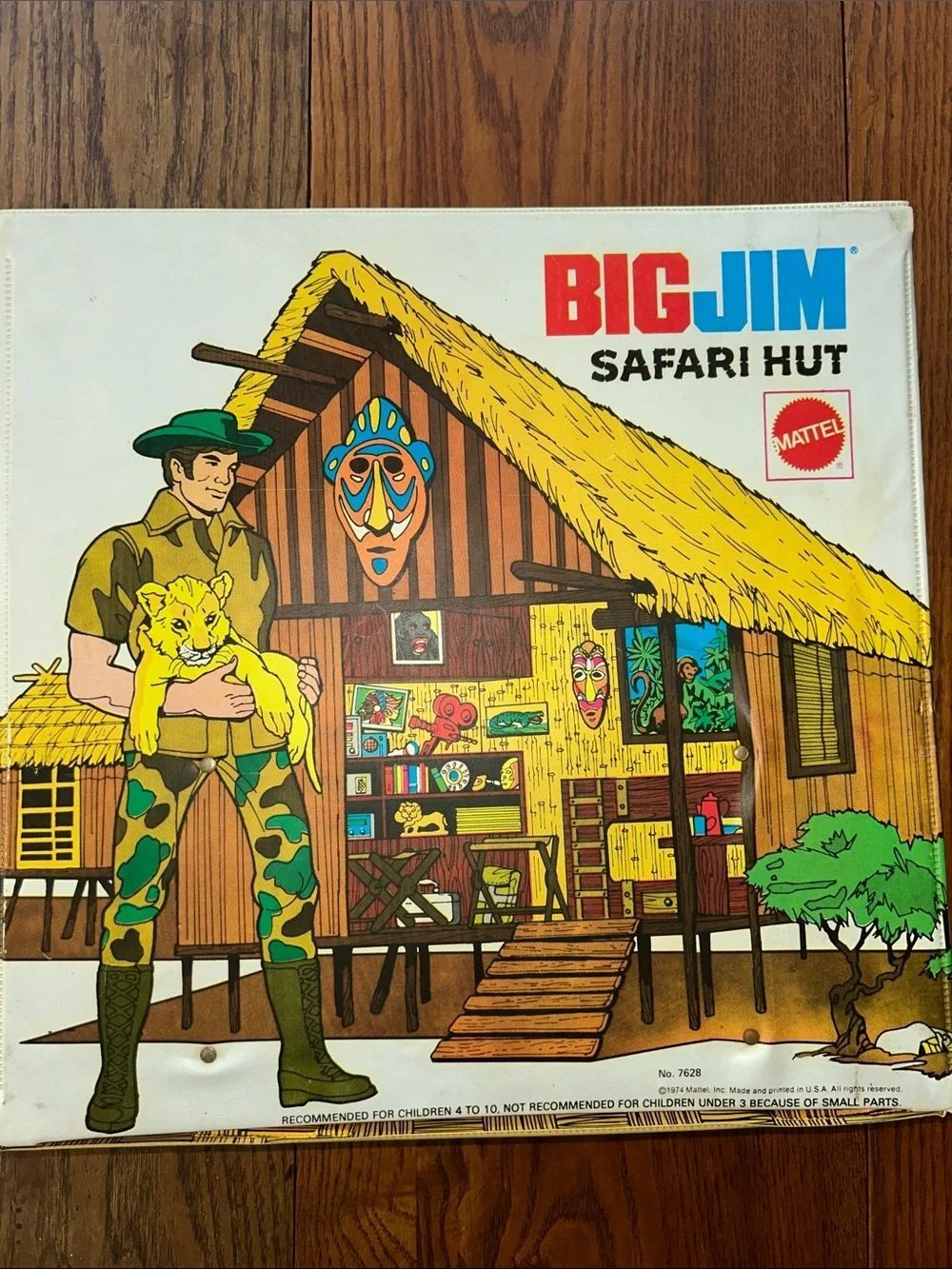 Big Jim Safari 🦒 Hut 🛖 Play Set 1974 Mattel camp ⛺️ chairs cook accessories